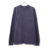 EMBROIDERY DYED LS T-SHIRT PURPLE