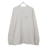 EMBROIDERY DYED LS T-SHIRT WHITE
