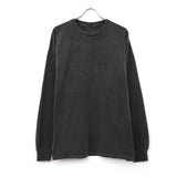 EMBROIDERY DYED LS T-SHIRT BLACK