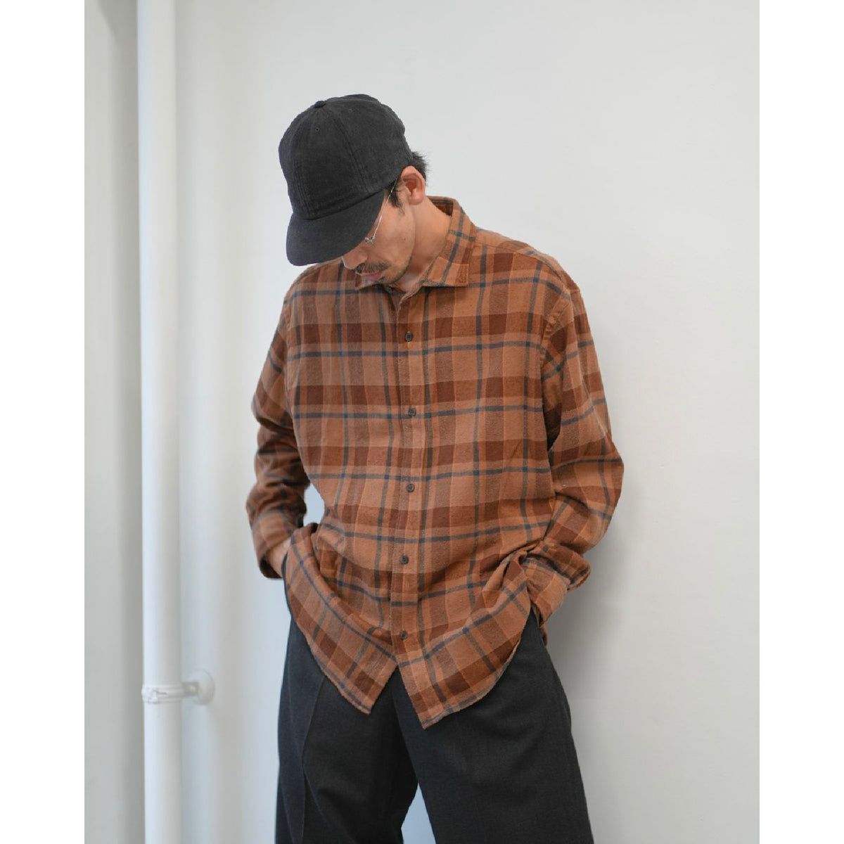 Vintage Cotton Silk Nep Twill Check Shirt