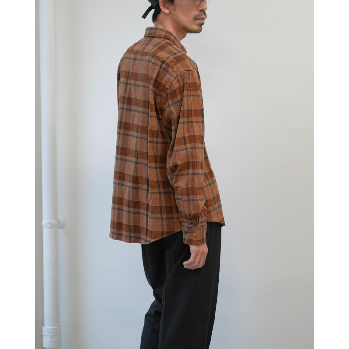 Vintage Cotton Silk Nep Twill Check Shirt