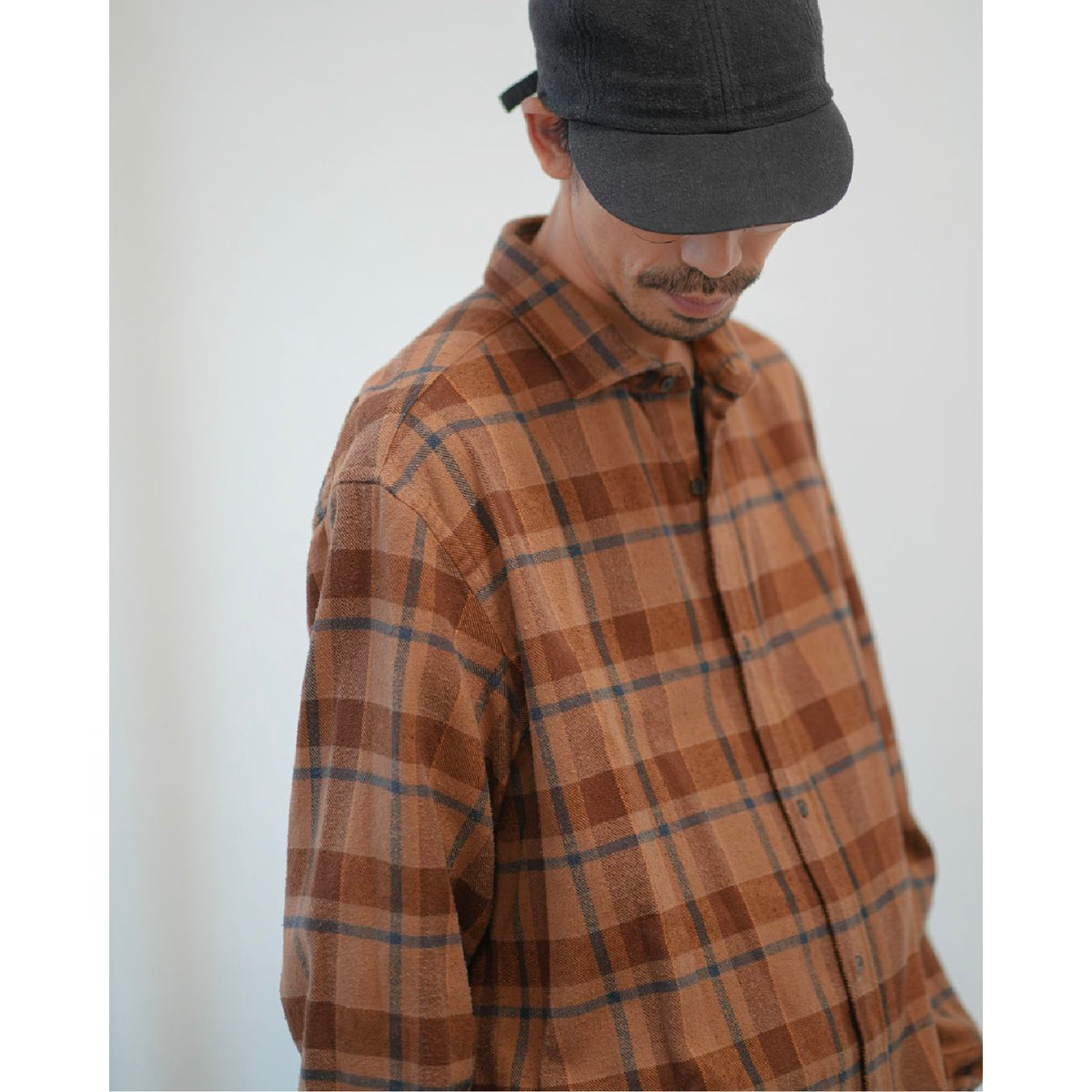 Vintage Cotton Silk Nep Twill Check Shirt