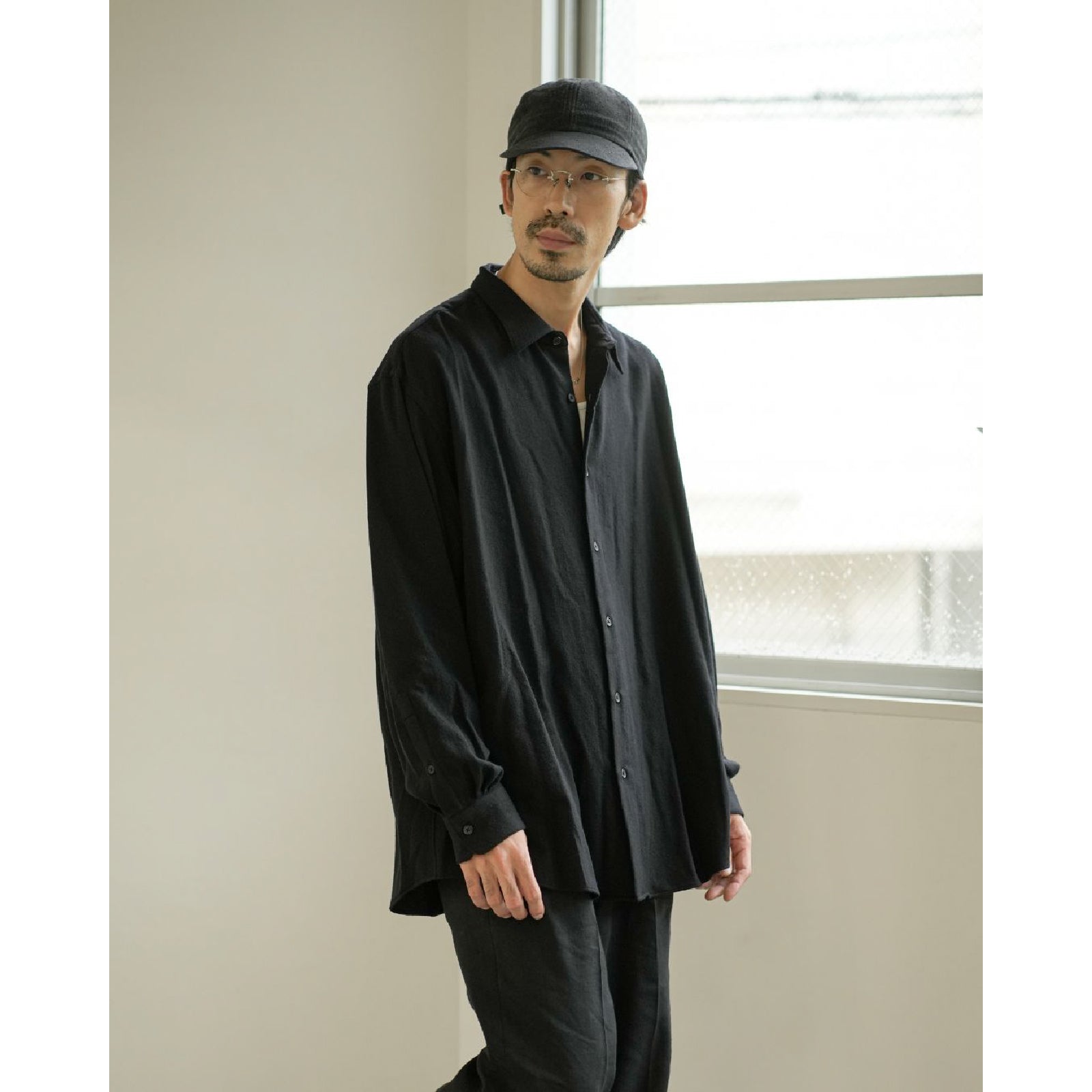 Wool Regular Collar Shirt | ref. / Web Store