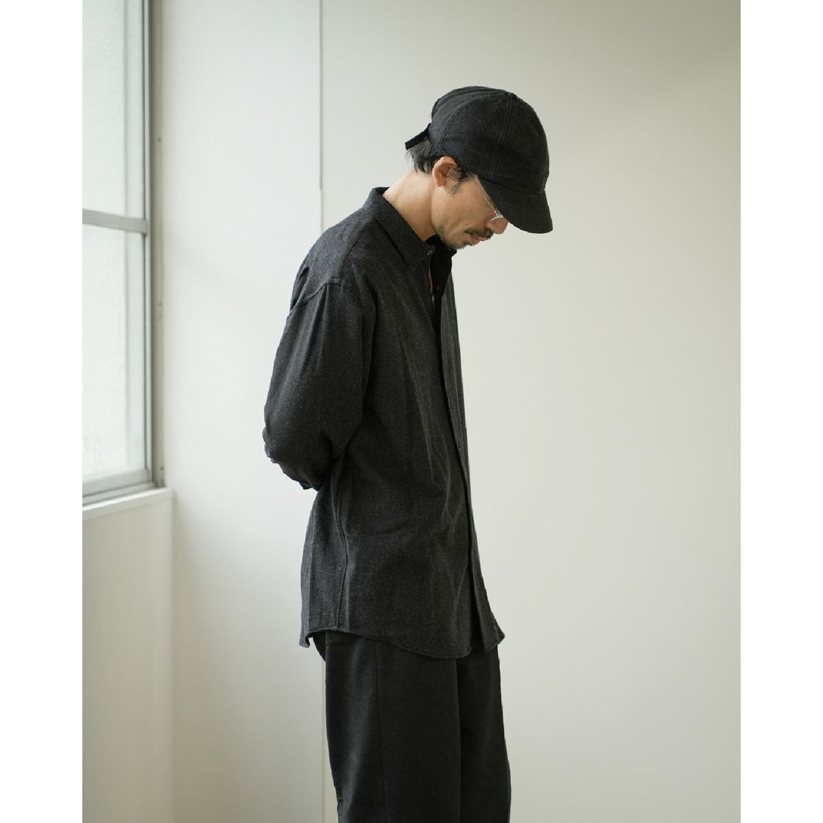 Wool Regular Collar Shirt
