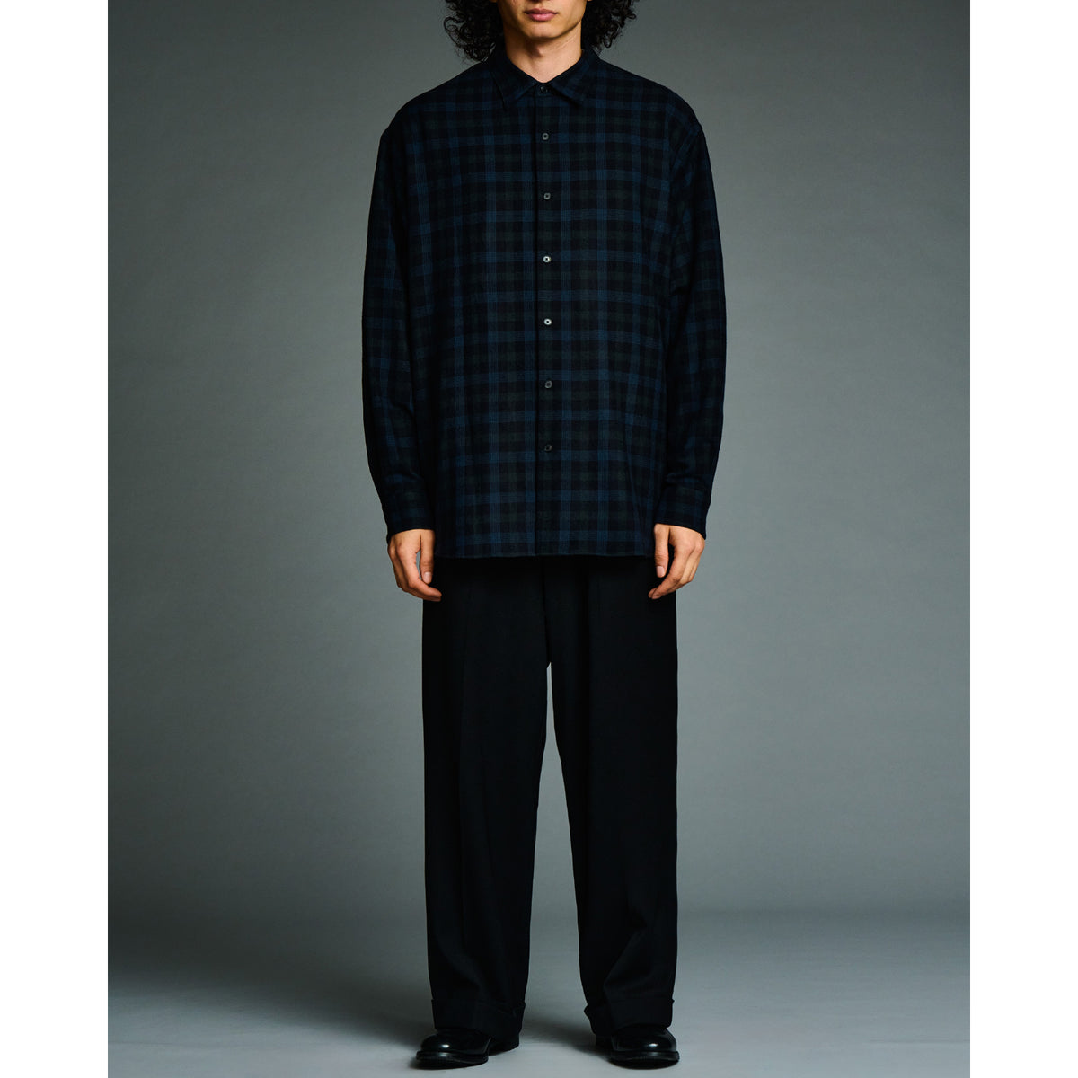 Wool Regular Collar Shirt