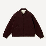 Washed Silk Rayon Gabardine Jacket BURGUNDY