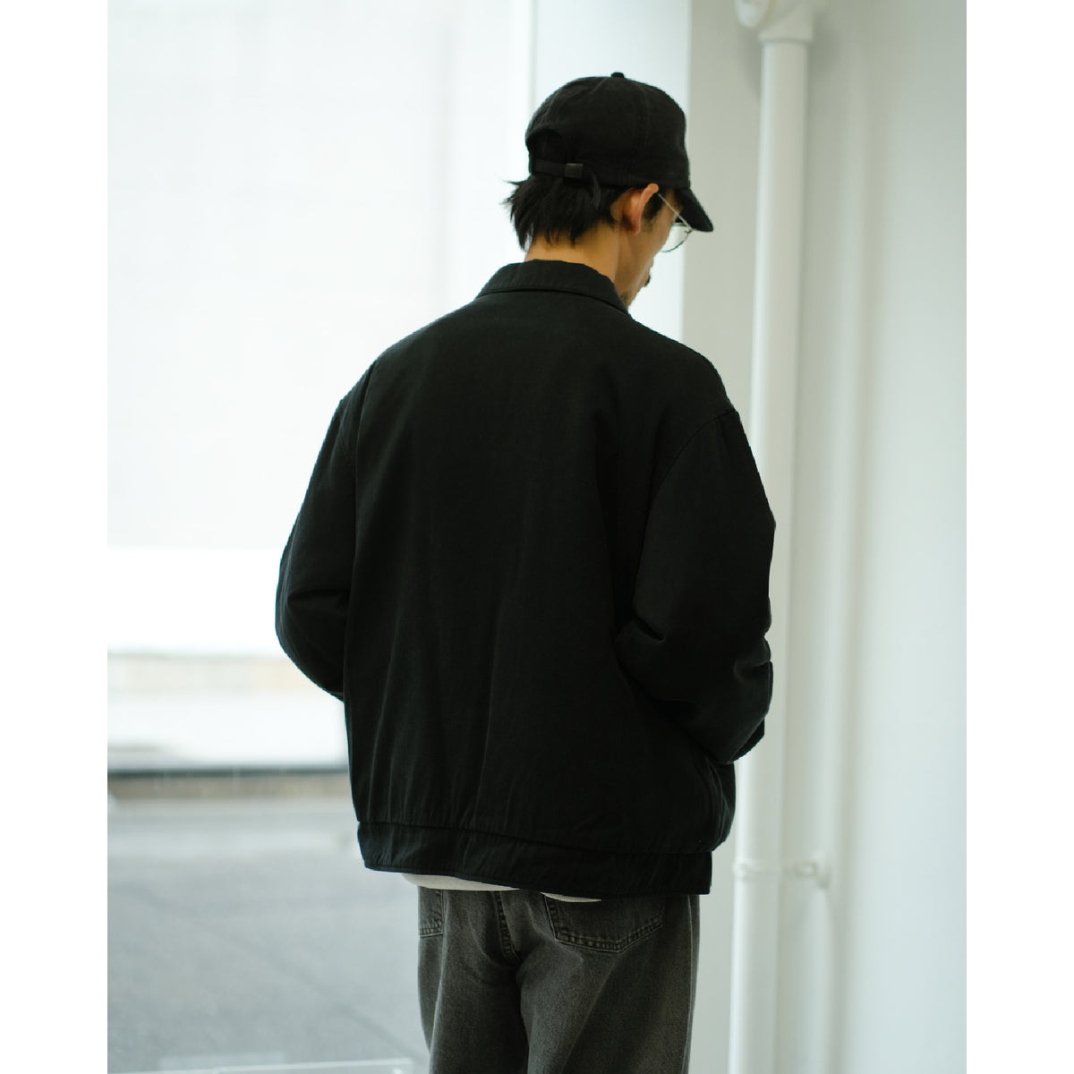 Washed Silk Rayon Gabardine Jacket