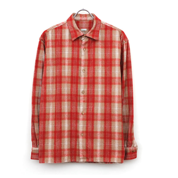 Vintage Cotton Silk Nep Twill Check Shirt