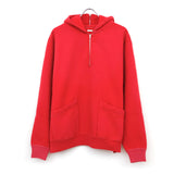 Vintage Sailor Hood Half Zip Sweatshirt RED
