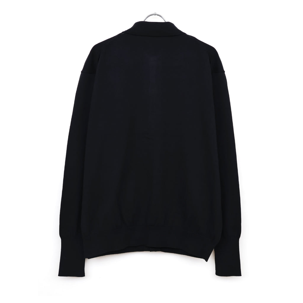 Cotton Knit Polo Collar Cardigan - ref. / Web Store