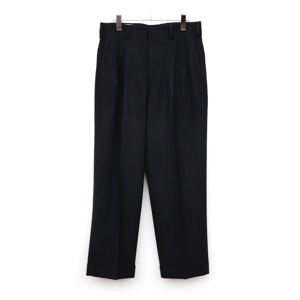 Wool Wide Tapered Trousers - ref. / Web Store
