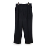 Wool Wide Tapered Trousers CHARCOAL