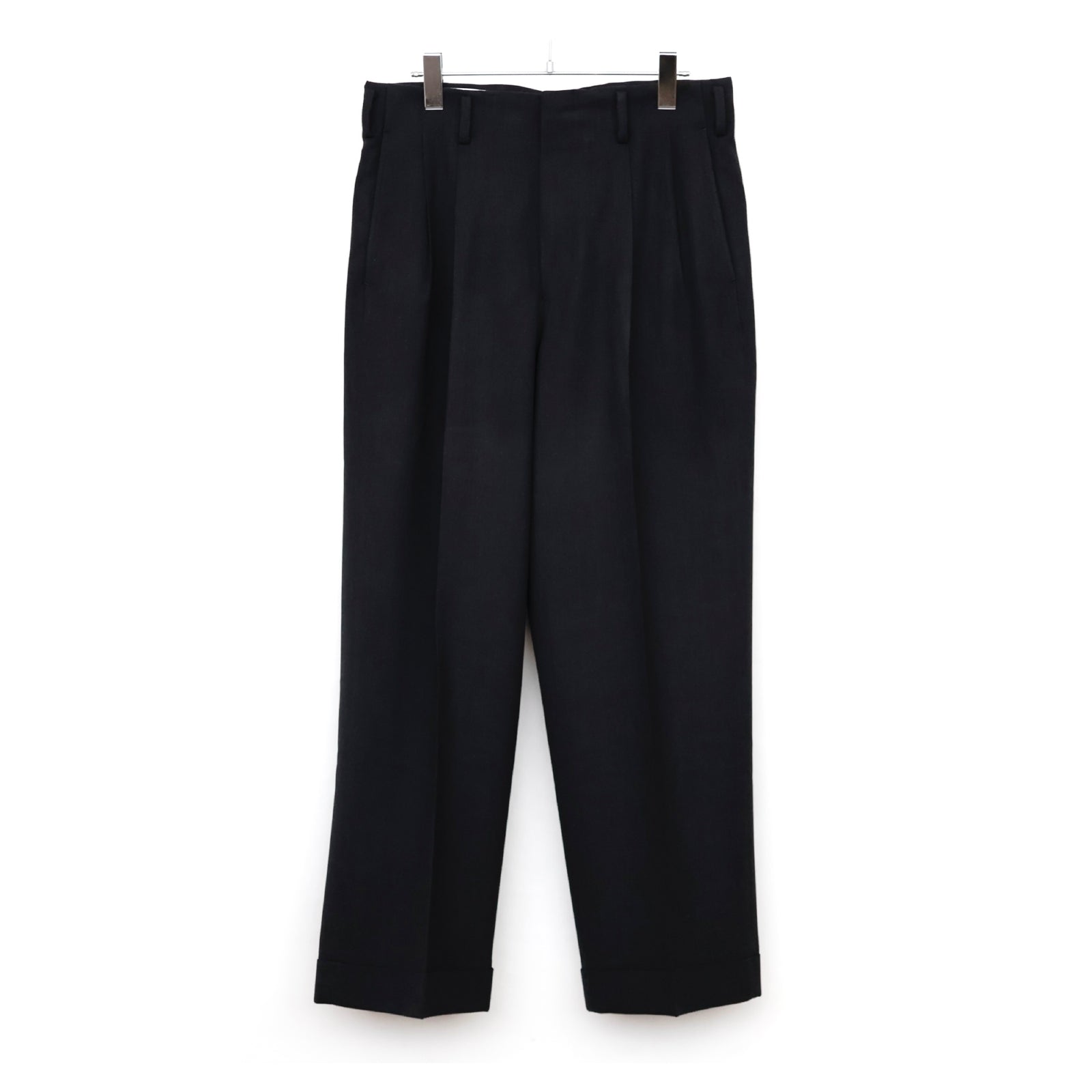 Wool Wide Tapered Trousers - ref. / Web Store