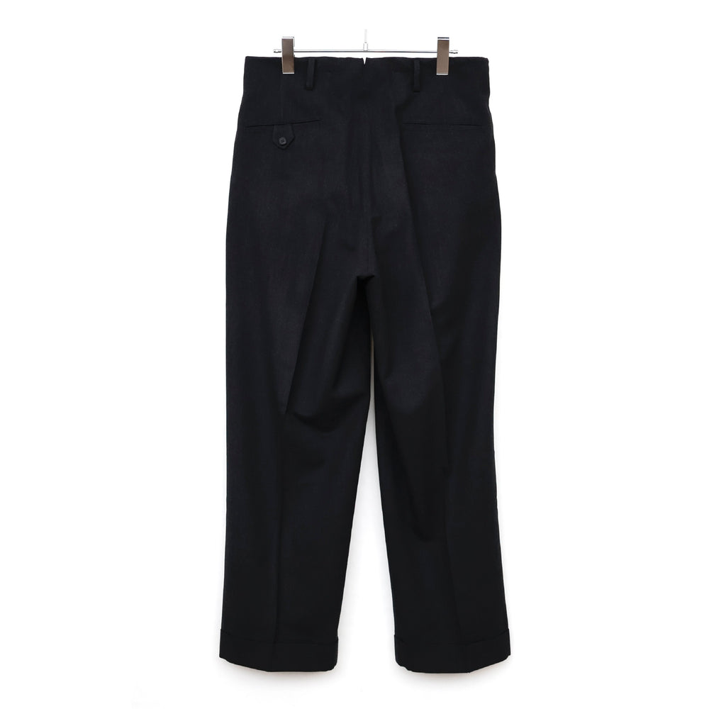 Wool Wide Tapered Trousers - ref. / Web Store