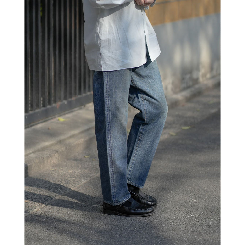Washed Denim Wide Pants - ref. / Web Store