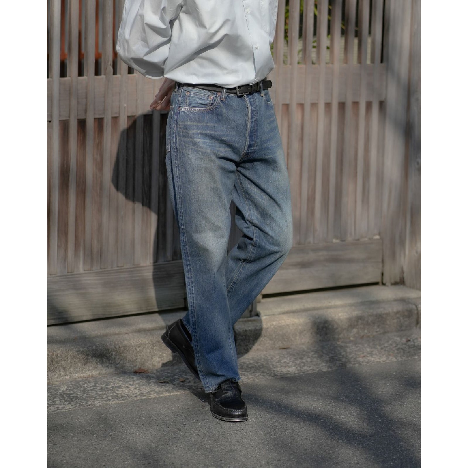 Washed Denim Wide Pants - ref. / Web Store
