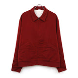 Washed Silk Rayon Gabardine Jacket RED