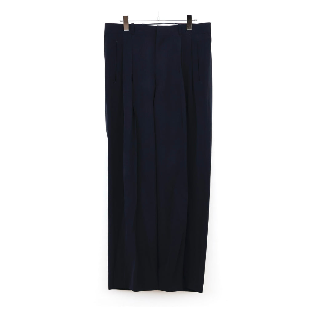 Wool Rayon Wide Trousers