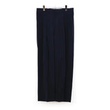 Wool Rayon Wide Trousers NAVY