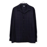 Silk Nep Loop Collar Shirt CHECK