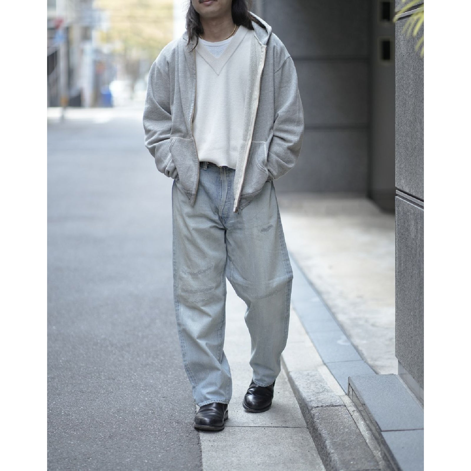 No.37 Washed Wide Denim Pants