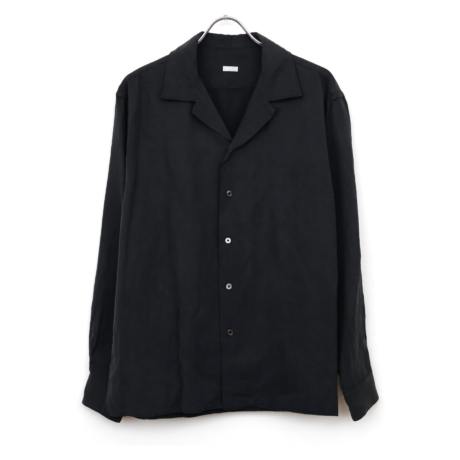 Vintage Silk Linen Open Collar Shirt