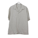 Vintage Silk Linen S/S Open Collar Shirt ECRU