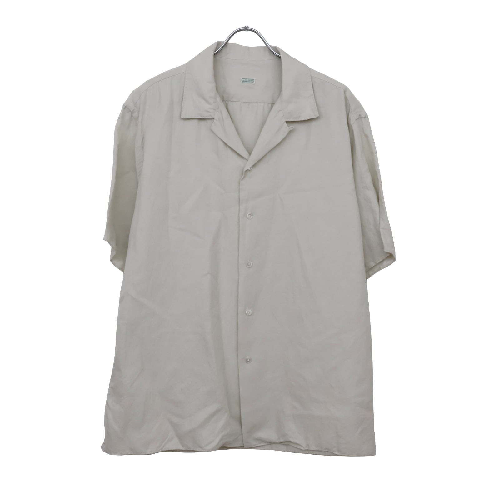 Vintage Silk Linen S/S Open Collar Shirt