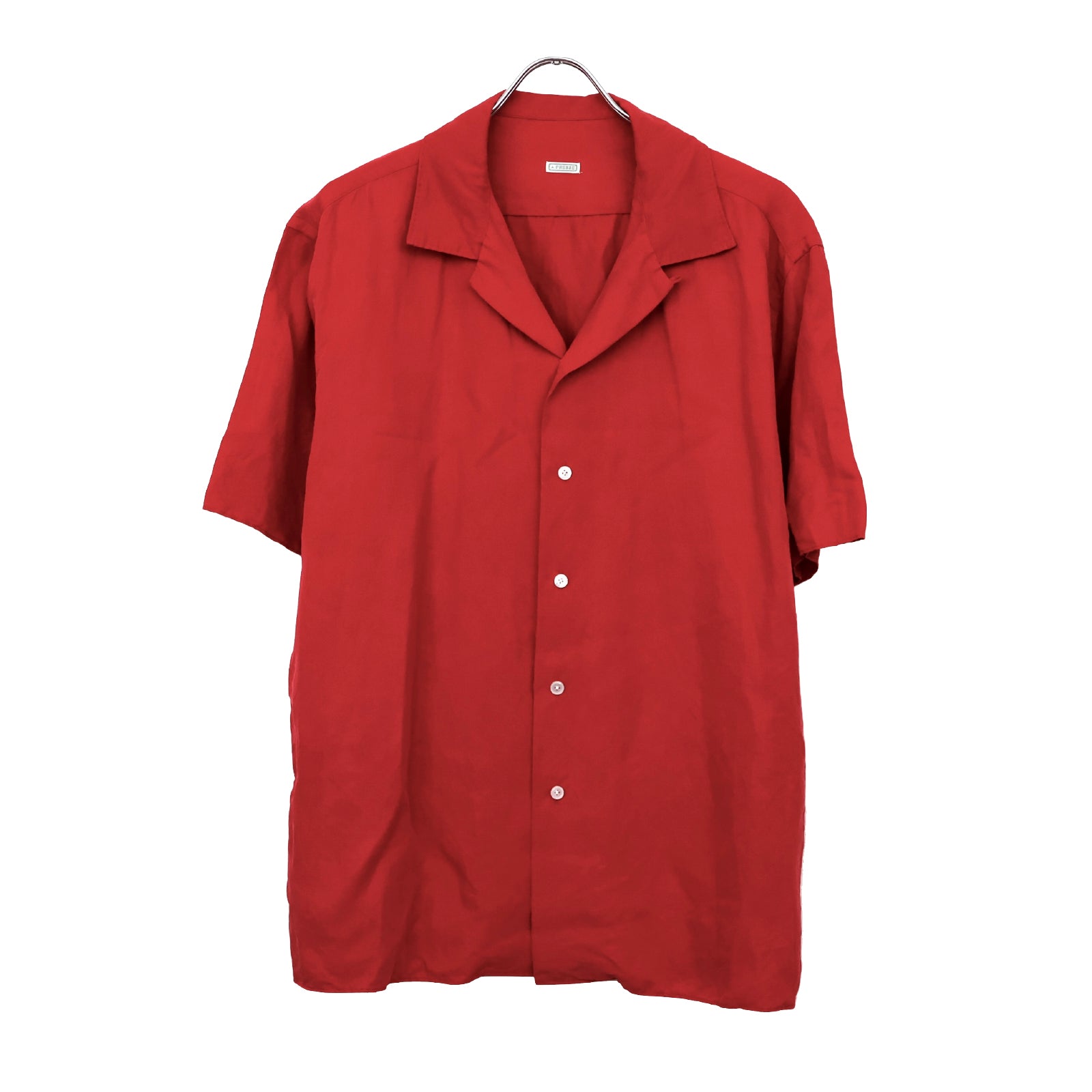 Vintage Silk Linen S/S Open Collar Shirt