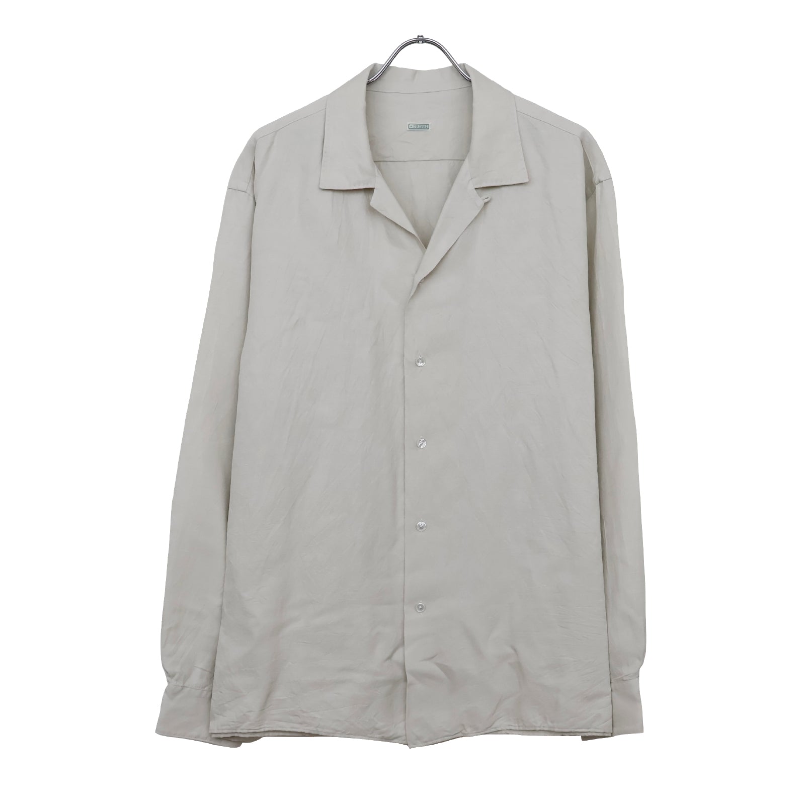 Vintage Silk Linen Open Collar Shirt