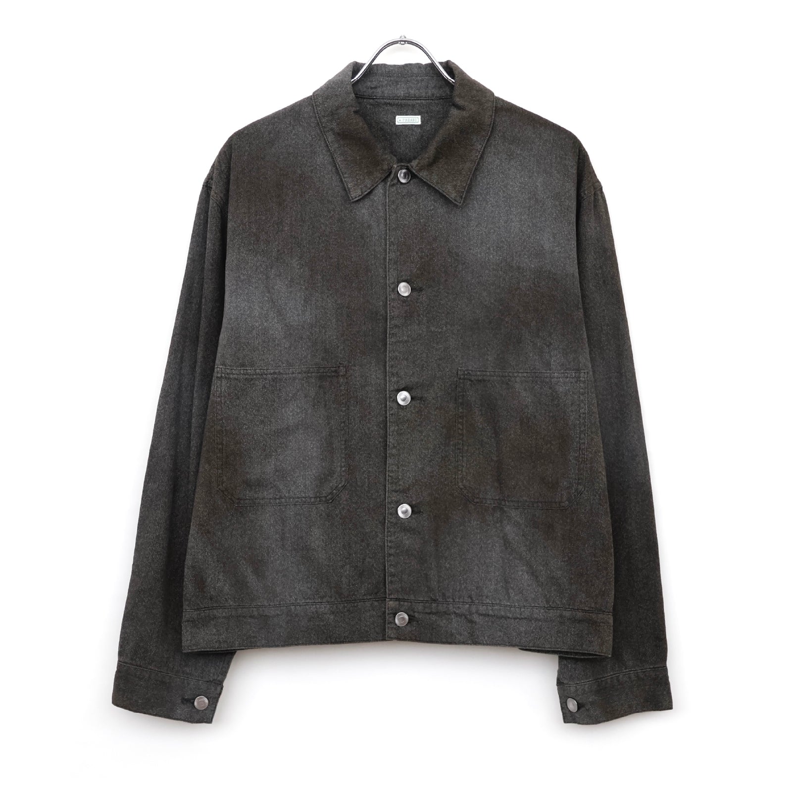 Vintage Black Chambray Work Jacket