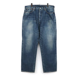 Washed Denim Wide Pants INDIGO