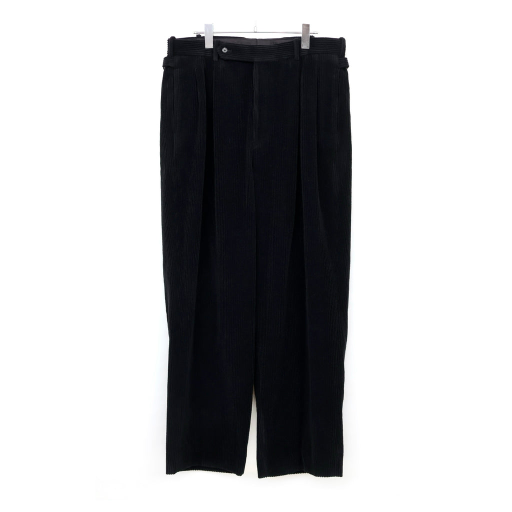 Wool Corduroy Wide Tapered Trousers