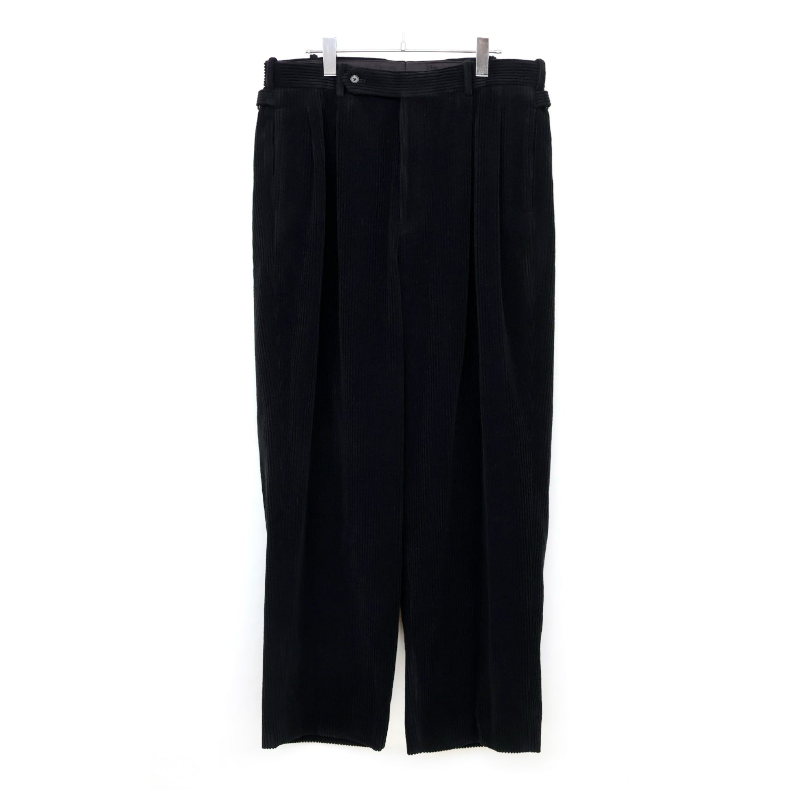 Wool Corduroy Wide Tapered Trousers