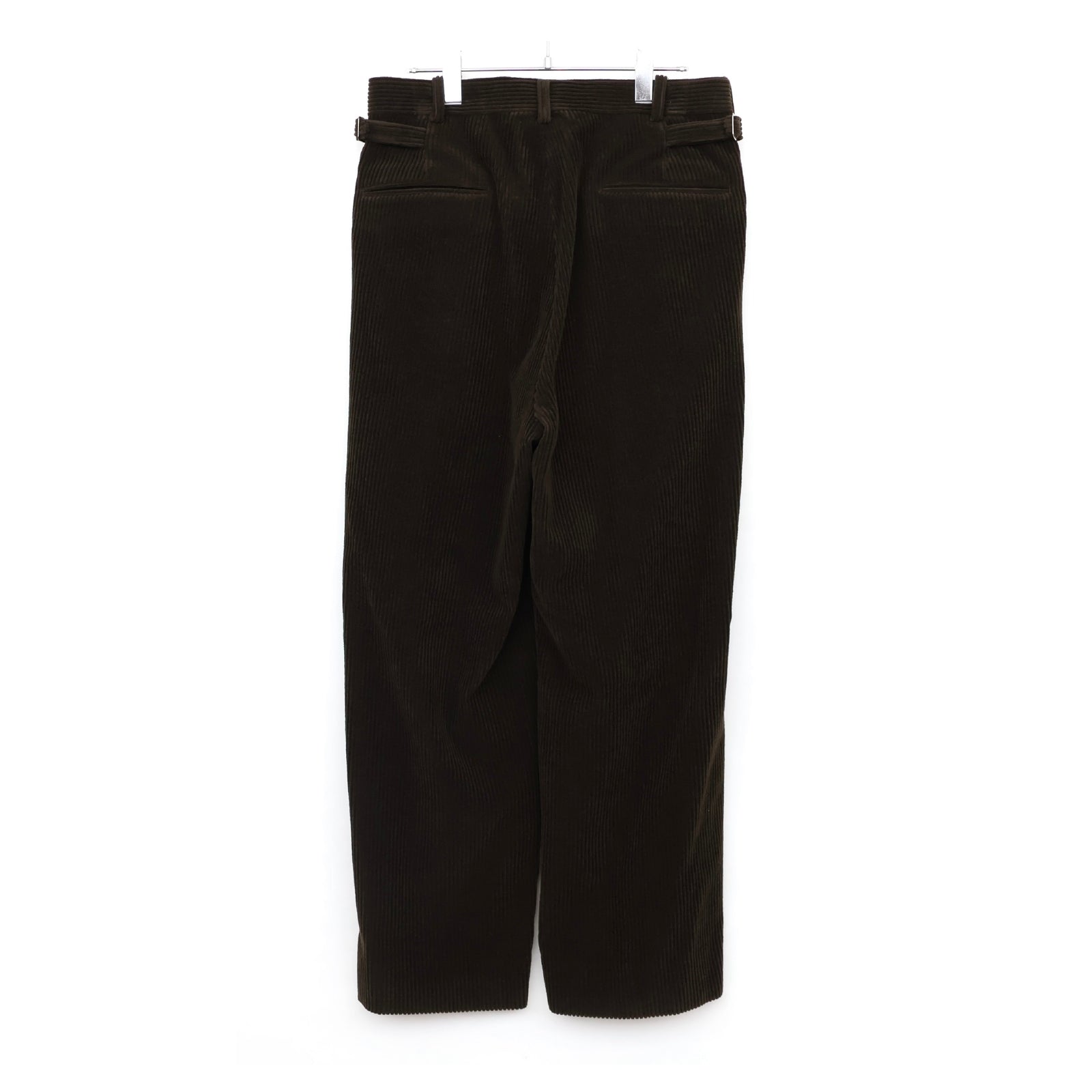 Wool Corduroy Wide Tapered Trousers