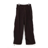 HAND DYED NYLON UTILITY PANTS BROWN