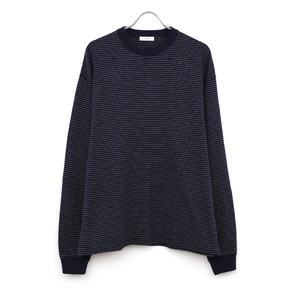 SUVIN DOUBLE JERSEY_BORDER CREWNECK PULLOVER