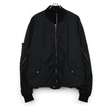 コットンナイロン ミリタリーブルゾン BLACK
