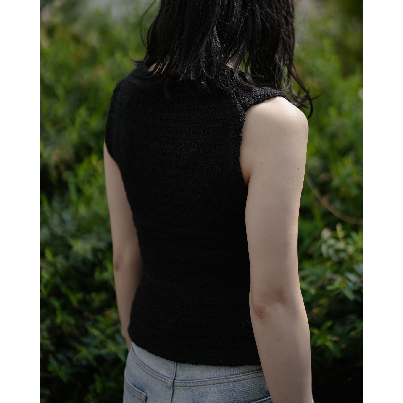 シルク ノースリーブニットトップ(women's)