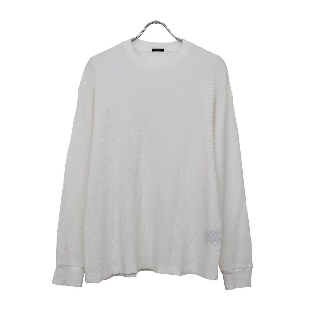 コットンワッフル 長袖Tシャツ