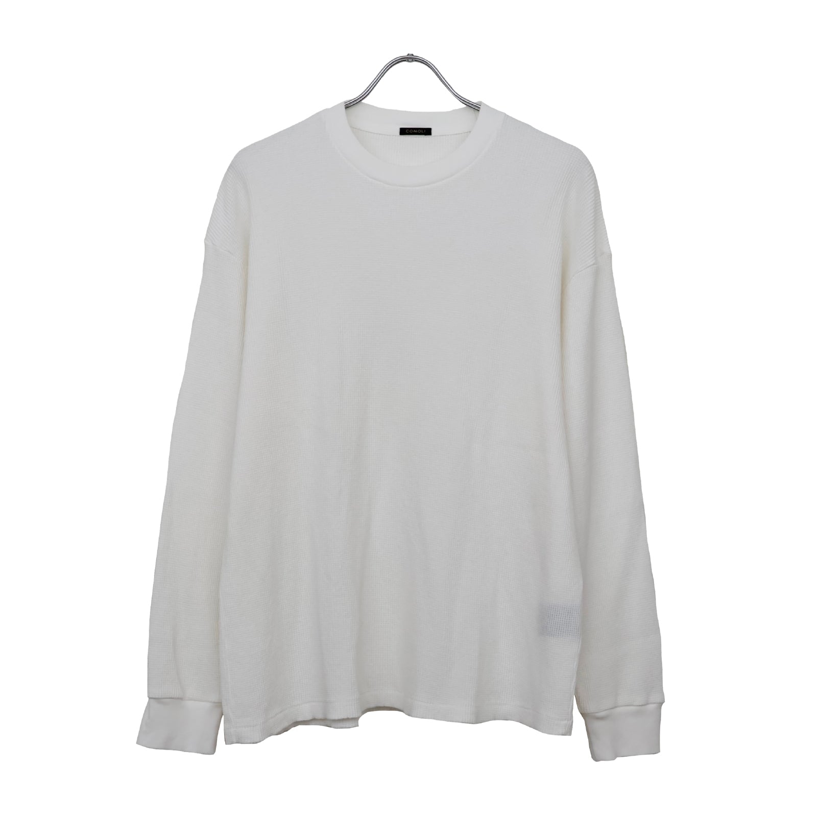 コットンワッフル 長袖Tシャツ