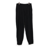 シルクネップ ドローストリングパンツ BLACK
