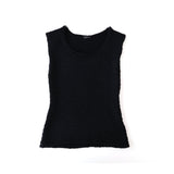 シルク ノースリーブニットトップ(women's) BLACK