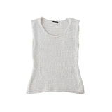 シルク ノースリーブニットトップ(women's) ECRU