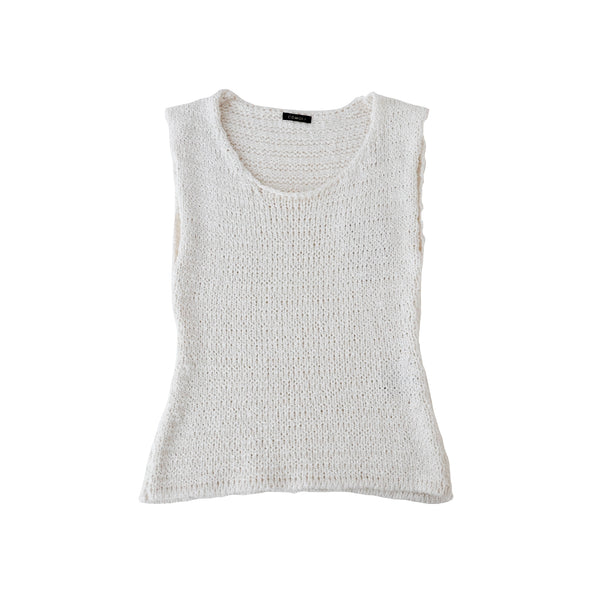 シルク ノースリーブニットトップ(women's)