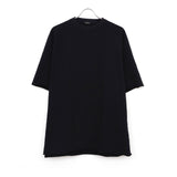 LWコットン裏毛 半袖クルー BLACK