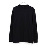 コットンカシミヤ 長袖Tシャツ BLACK