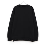 コットン裏毛 クルーネック BLACK
