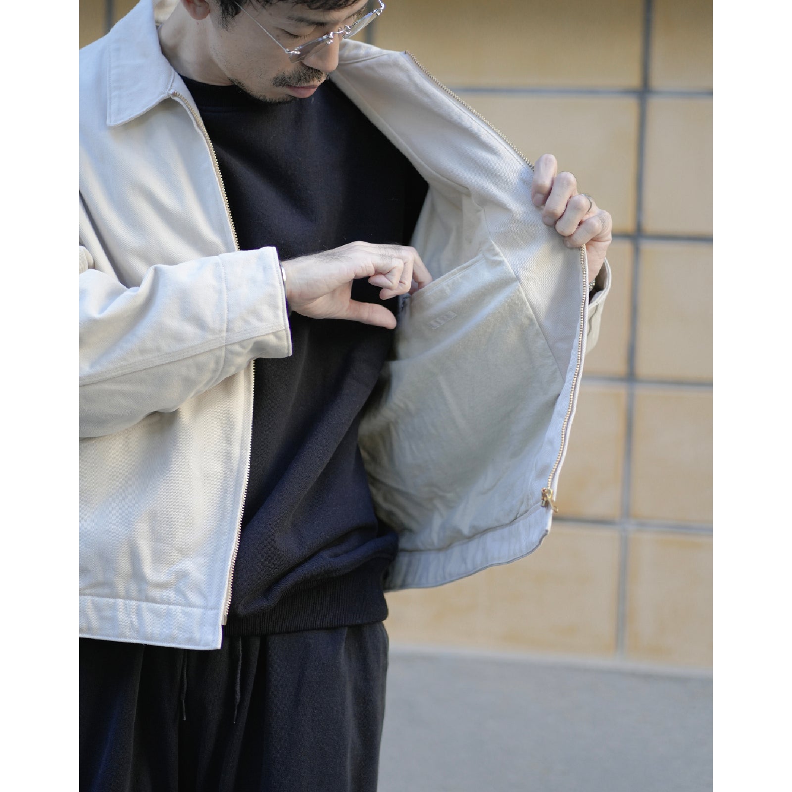 コットンツイル ジップショートジャケット | ref. / Web Store