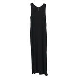 レーヨン ノースリーブワンピース(women's) BLACK